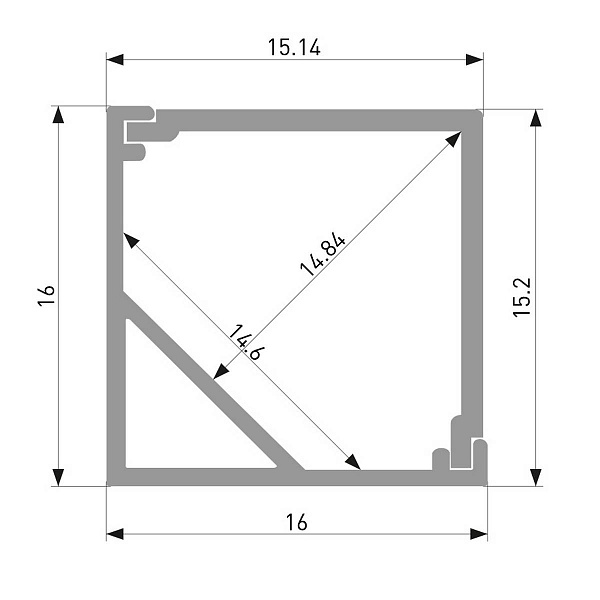 Профиль для ленты LED угловой ELEKTROSTANDARD LL-2-ALP009 LL-2-ALP009 a041814