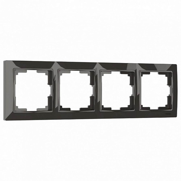 Рамка 4-пост, SNABB BASIC, серо-коричневый, W0042007, WERKEL