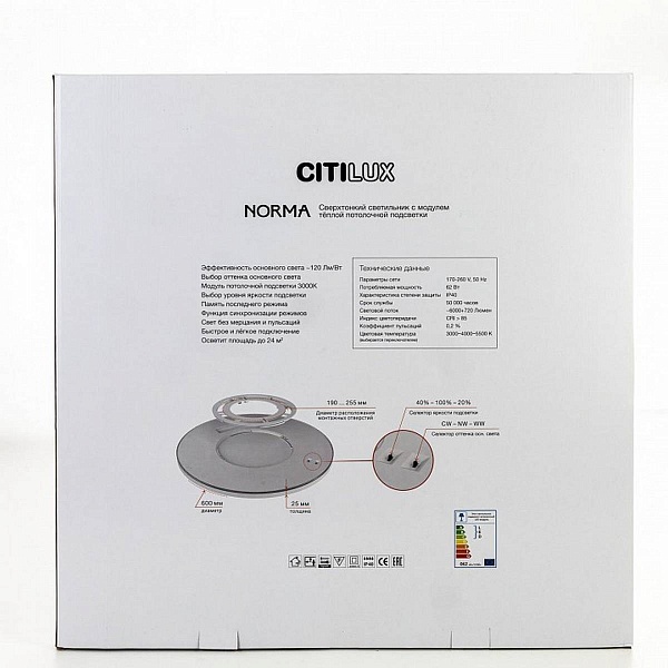 Светильник потолочный CITILUX NORMA CL748600
