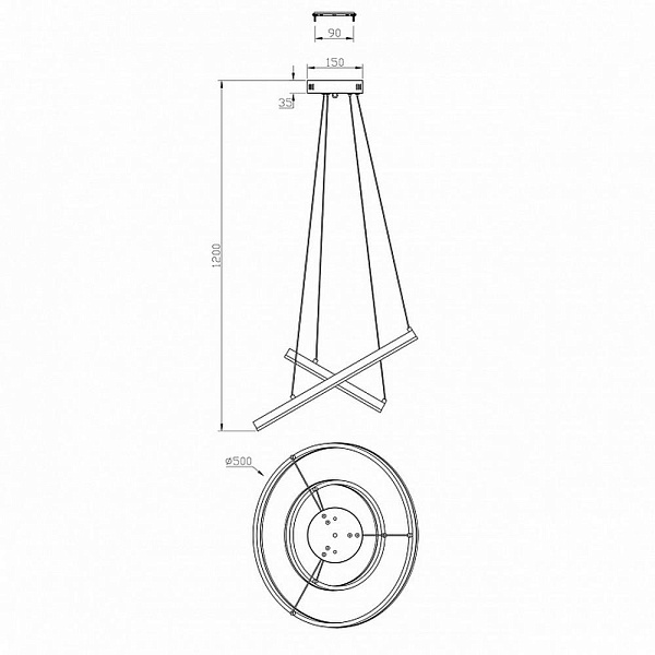 Подвес ESCADA VOID 10254/2LED Silver APP