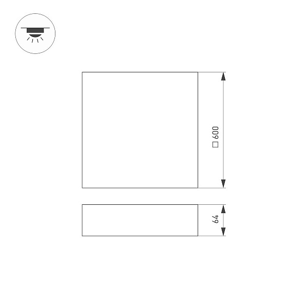 Светильник потолочный ARLIGHT QUADRO 34804