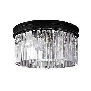 Люстра потолочная DELIGHT COLLECTION 1920S ODEON KR0387C-6B/P black/clear