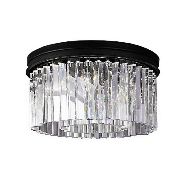 Люстра потолочная DELIGHT COLLECTION 1920S ODEON KR0387C-6B/P black/clear