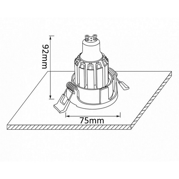 Светильник встраиваемый CRYSTAL LUX CLT 019C CLT 019С90 BL