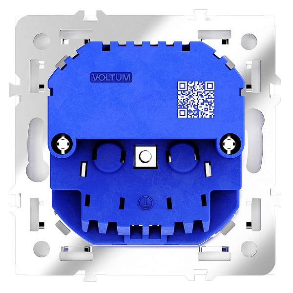Розетка с з/к + 2xUSB, A + A, S70, Белый глянцевый, VLS040401, VOLTUM