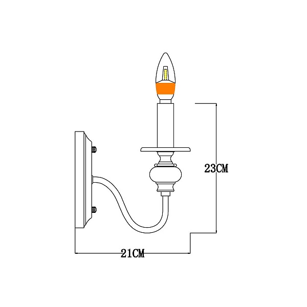 Бра ARTE LAMP PASSONI A6097AP-1PB