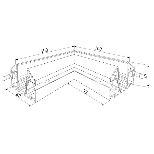 L-коннектор ELEKTROSTANDARD SLIM MAGNETIC 85205/00 a067414