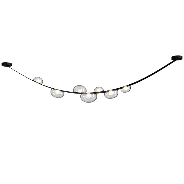 Подвес CRYSTAL LUX BOSQUE SP7 L3000 BLACK/TRANSPARENT