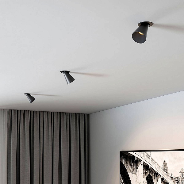 Светильник встраиваемый ELEKTROSTANDARD BELL 25097/LED 8W 3000K черный a068058