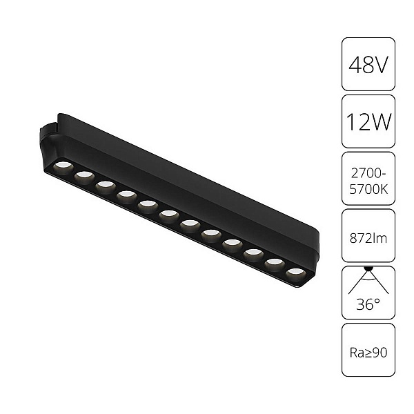 Трековый светильник ARTE LAMP RAPID A2954PL-1BK