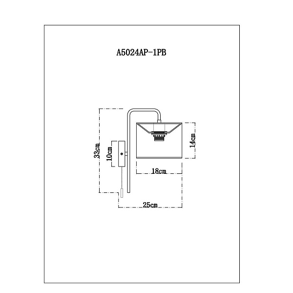 Бра ARTE LAMP RUPERT A5024AP-1PB