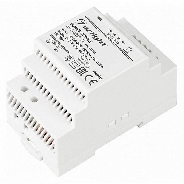 Блок питания ARLIGHT ARV-DR 24V 60W IP20 31086