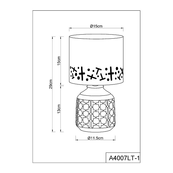 Настольная лампа ARTE LAMP BUNDA A4007LT-1WH