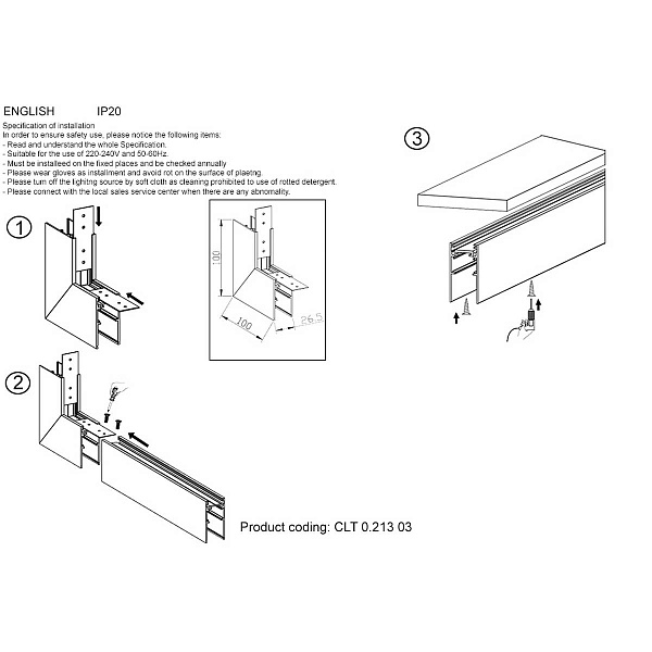 L-коннектор CRYSTAL LUX CLT 0.213 03 WH