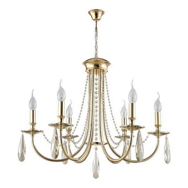 Люстра подвесная CRYSTAL LUX VICTORIA Victoria SP6 Gold/Amber