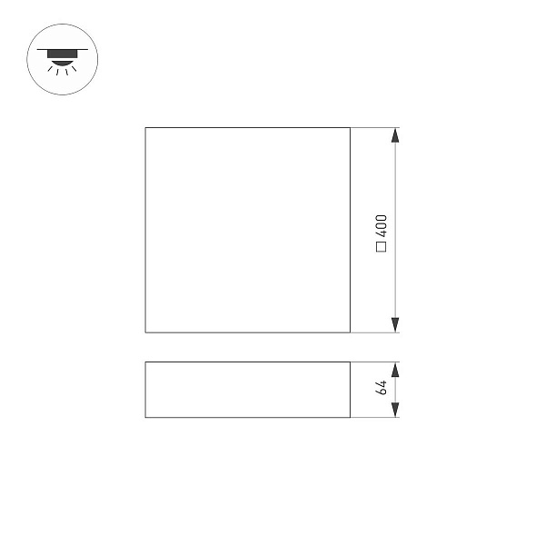 Светильник потолочный ARLIGHT QUADRO 34795