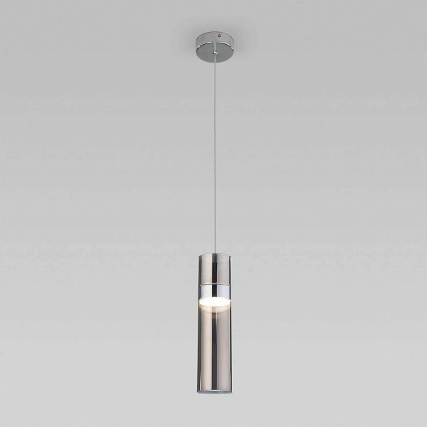 Подвес EUROSVET LUMEN 50244/1 LED хром/дымчатый