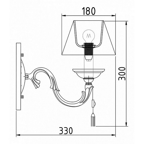 Бра MAYTONI DEMITAS RC024-WL-01-R