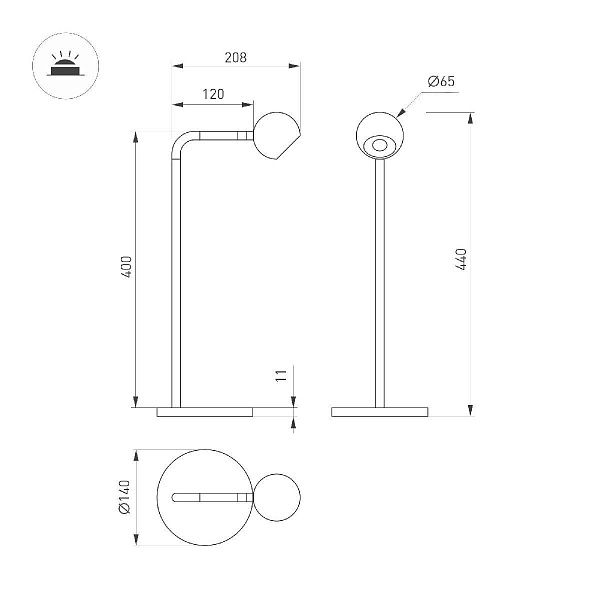 Настольная лампа ARLIGHT OTTORI 51021