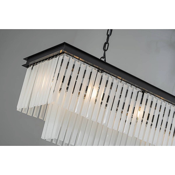 Люстра подвесная DELIGHT COLLECTION 1920S ODEON KR0387P-10C/P black/frost