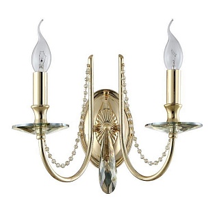Бра CRYSTAL LUX VICTORIA Victoria AP2 Gold/Amber