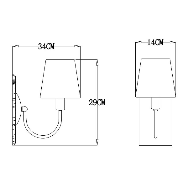 Бра ARTE LAMP GRACIE A7301AP-1PB