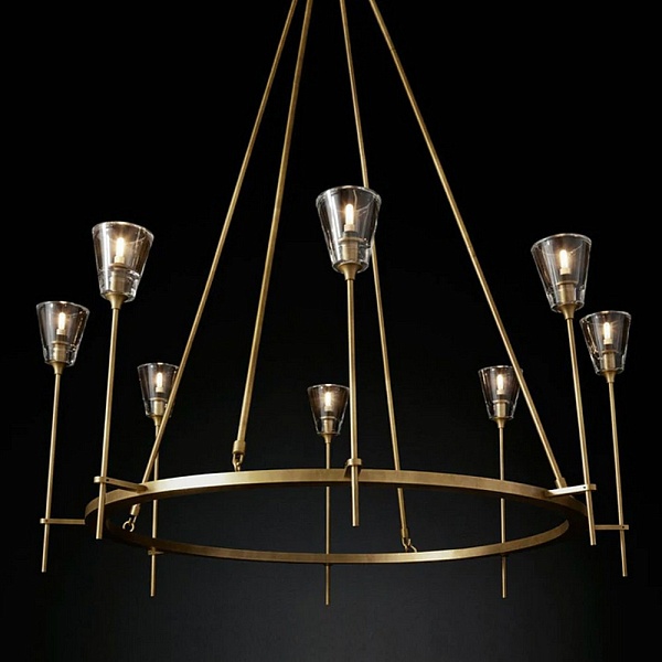 Люстра подвесная DELIGHT COLLECTION TORCHE DE VERRE 8614P/8 gold