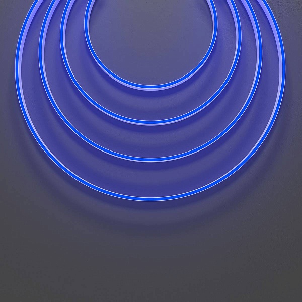 Лента LED ГИБКИЙ НЕОН 9,6 W/m 24V IP67 2835/144 Blue (синий) 4mm (5м) 432041 MAYTONI