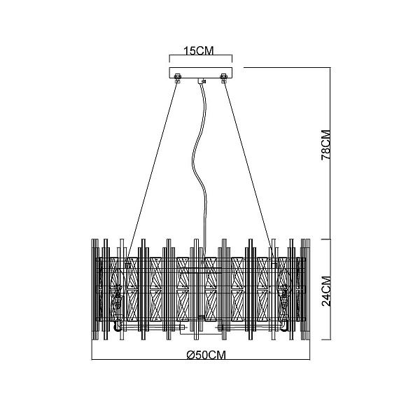 Люстра подвесная ARTE LAMP ALRUBA A1043SP-6BK