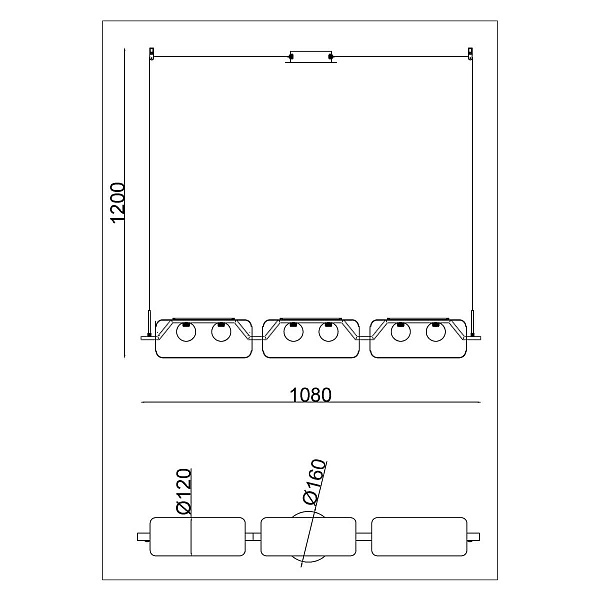 Подвес ARTE LAMP GENEVA A2341SP-6BK