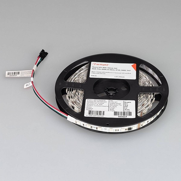 Лента LED SPI-B60 15 W/m 24V IP20 5060/60 K 10mm (5м) 33447 ARLIGHT