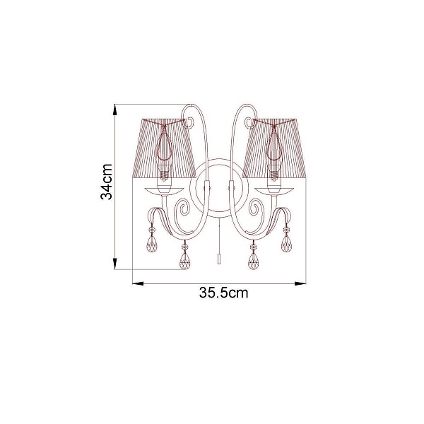 Бра ARTE LAMP Romana Snow A1743AP-2WH