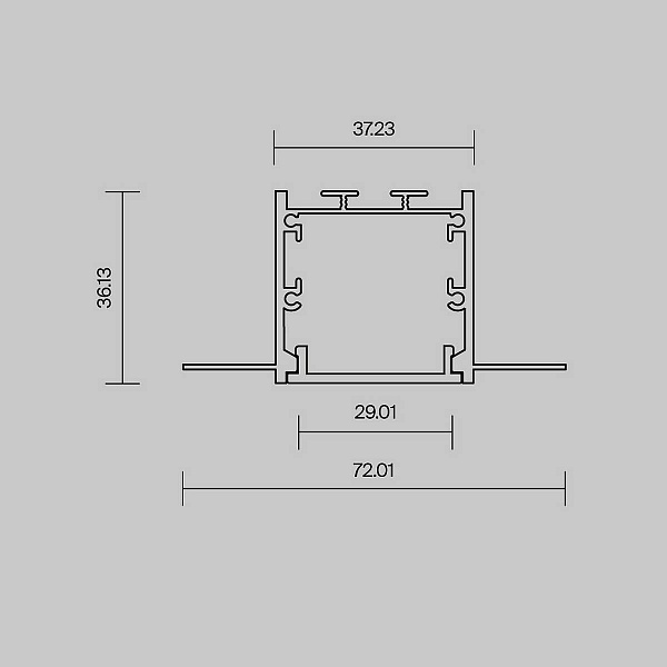Профиль для ленты LED врезной MAYTONI LED STRIP PROFIL 636011