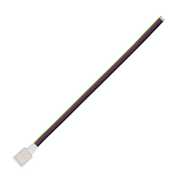 Коннектор лента-БП для 5050 RGB (10мм) 20см (10шт/упаковка) JAZZWAY