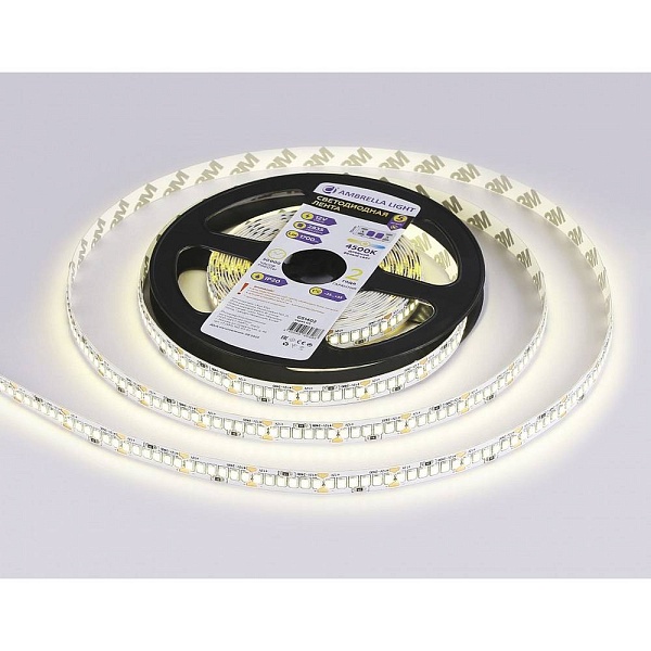Лента LED 17 W/m 12V IP20 2835/240 4500K 10mm (5м) GS1402 AMBRELLA LIGHT