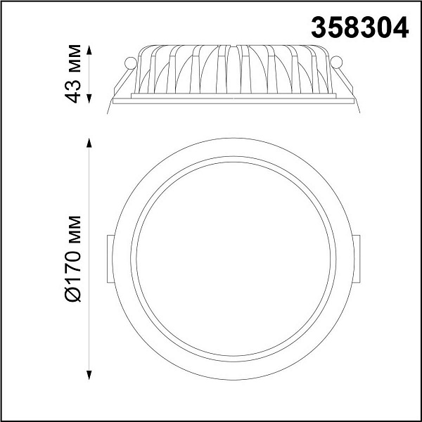 Светильник встраиваемый NOVOTECH DRUM 358304