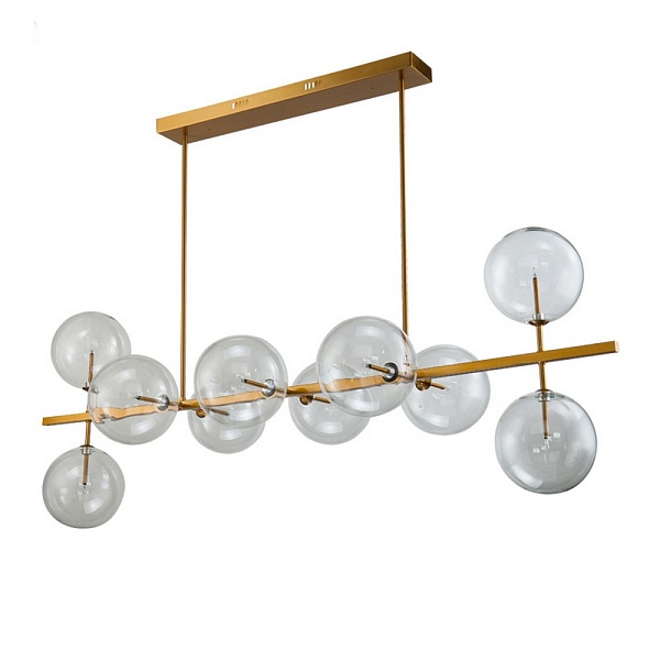 Люстра подвесная DELIGHT COLLECTION GLOBE MOBILE KG0965P-10L brass