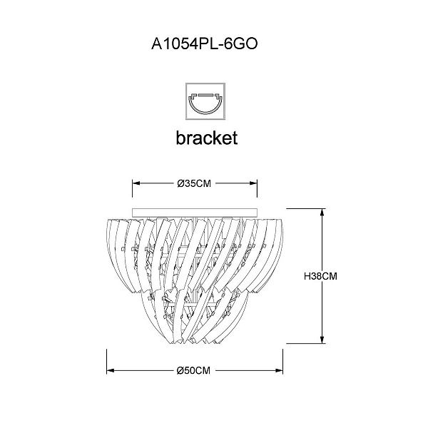Люстра потолочная ARTE LAMP ELLA A1054PL-6GO