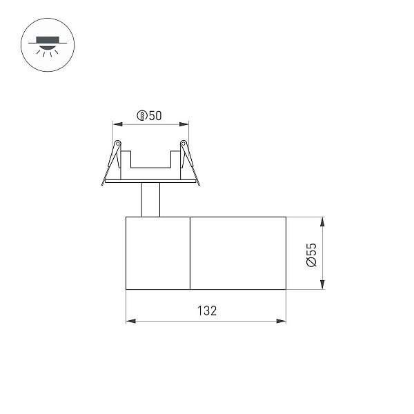 Светильник встраиваемый ARLIGHT LGD-ARTEMIS-BUILT-FLAP-R55-12W 51798