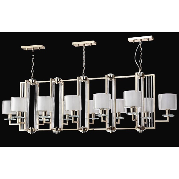 Люстра подвесная CRYSTAL LUX NICOLAS NICOLAS SP12 L1600 GOLD/WHITE
