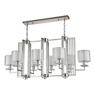 Люстра подвесная CRYSTAL LUX NICOLAS Nicolas SP8 L1000 Nickel/White