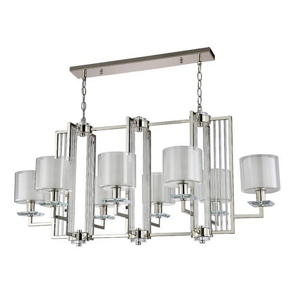 Люстра подвесная CRYSTAL LUX NICOLAS Nicolas SP8 L1000 Nickel/White