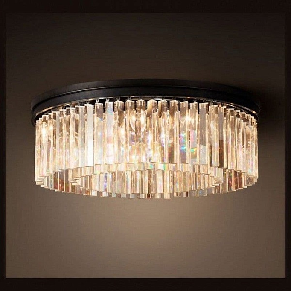 Люстра потолочная DELIGHT COLLECTION 1920S ODEON KR0387C-10B/P black/clear