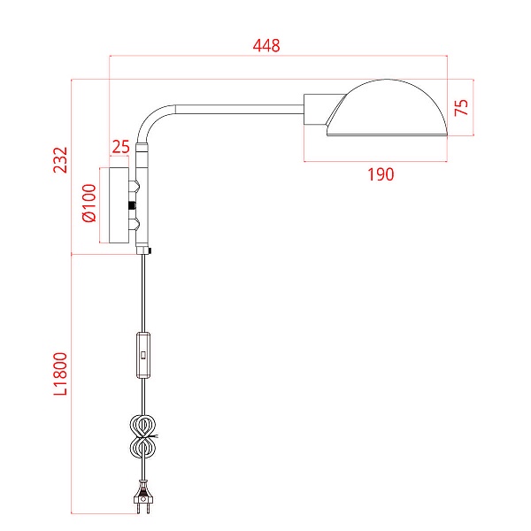 Бра ARTE LAMP ZETTA A7055AP-1BK