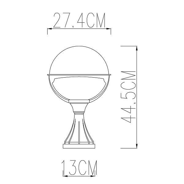 Светильник уличный столб низкий ARTE LAMP Monaco A1494FN-1BK