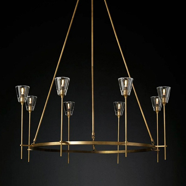 Люстра подвесная DELIGHT COLLECTION TORCHE DE VERRE 8614P/8 gold