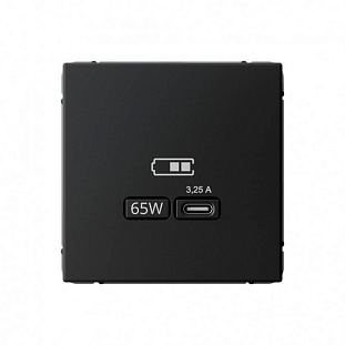 Розетка USB C, 3,25A, ARTGALLERY, Карбон, GAL001027, SCHNEIDER ELECTRIC