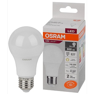Лампа LED E27  10W/830 220V груша 800Lm OSRAM