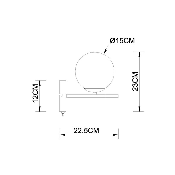 Бра ARTE LAMP ALCOR A2224AP-1BK