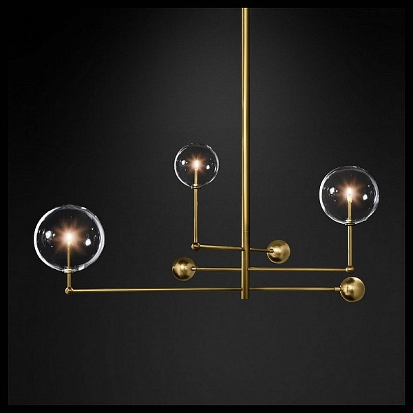 Люстра подвесная DELIGHT COLLECTION GLOBE MOBILE KG0835P-3 brass